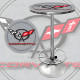 Corvette C5 Pub Table - Silver Corvette C5 Pub Table - Silver