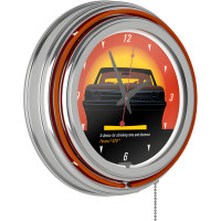 Pontiac GTO - Time & Distance - Double Ring Neon Clock