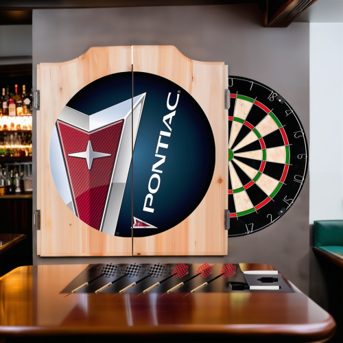 Pontiac Wood Dart Cabinet Set