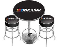 NASCAR Gameroom Combo - 2 Shop Stools and Table