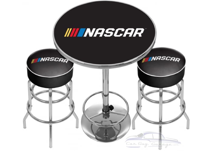 NASCAR Gameroom Combo - 2 Bar Stools and Table