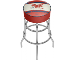 Pure Oil Chrome Shop Stool with Swivel - Vintage