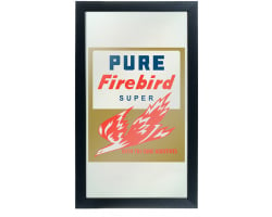 Pure Oil Framed Logo Mirror - Firebird