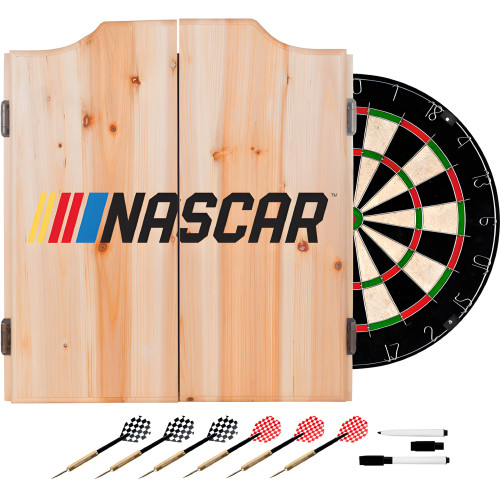 NASCAR Dart Cabinet Set with Darts and Board