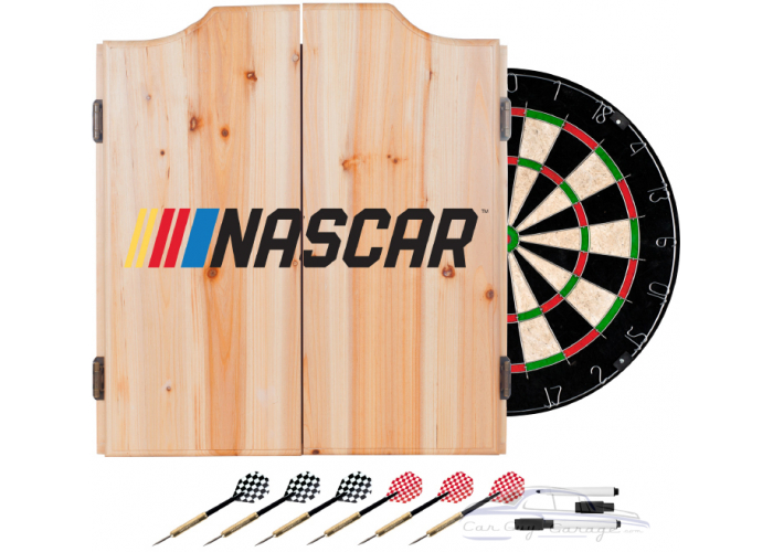 NASCAR Dart Cabinet Set with Darts and Board