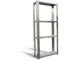 Diamond Plate Shop Rack with Stainless Steel Shelves