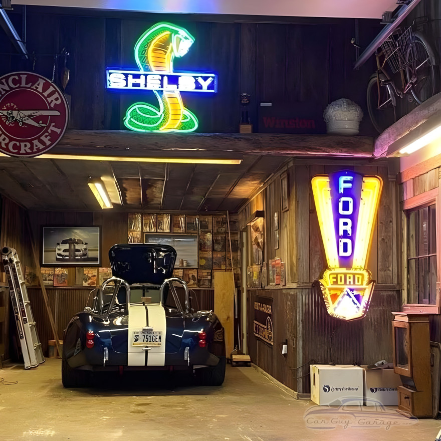 45 inch tall Shelby Cobra Neon Sign