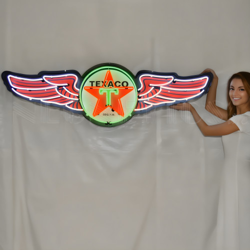 5 Foot Texaco Wings Neon Sign