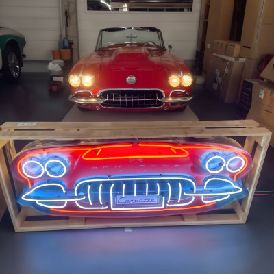 Corvette Neon Sign - C1 Front Grille 60 x 23