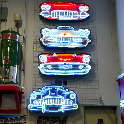 57 Chevy Bel Air Grill Neon Sign - Iconic Car Decor, 60x27x6