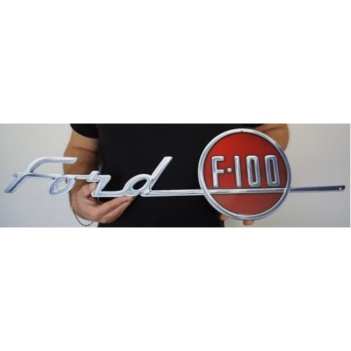 1955 Ford F-100 Emblem Die-Cut Metal Wall Sign, Officially Licensed