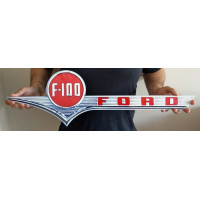 1956 Ford F-100 Hood Emblem Metal Sign - Officially Licensed Wall Art