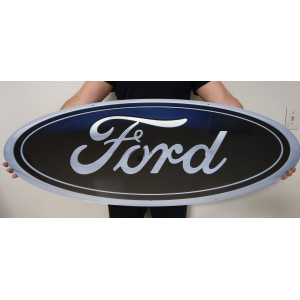 Official Ford Blue Oval Metal Emblem Sign - 14-Gauge Steel