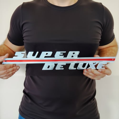 Ford Metal Sign - 1946 Super Deluxe Script Emblem