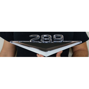 1966 Mustang 289 Fender Emblem Metal Wall Sign - Official Ford
