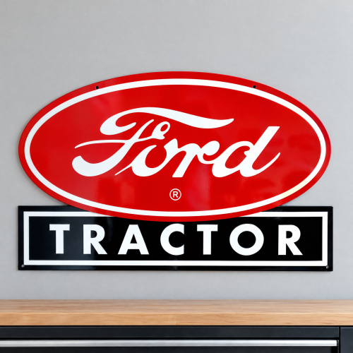 Ford Tractor Red Oval Officially Licensed Metal Wall Sign