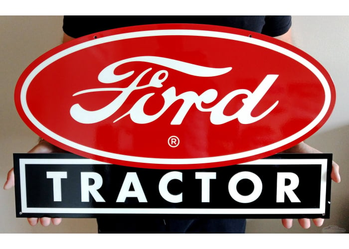 Ford Tractor Red and Black Sign