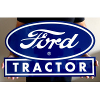 Ford Tractor Blue Oval 14-Gauge Steel Sign, Official Licensed