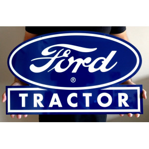 Ford Tractor Blue Oval 14-Gauge Steel Sign, Official Licensed