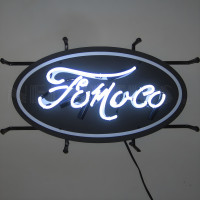 FoMoCo Ford Oval Garage Neon Sign - 22" x 12"