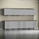 Silver Modular 14 Piece Set of Garage Cabinets Silver Modular 14 Piece Set of Garage Cabinets