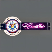 Cadillac Authorized Service Neon Clock Sign - 72" x 26"