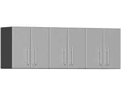 Silver Modular 3 Piece Wall Cabinet Kit