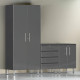 Grey Modular 3 Piece Storage Cabinet Set Grey Modular 3 Piece Storage Cabinet Set