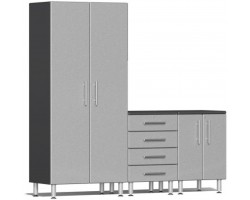 Silver Modular 3 Piece Cabinets