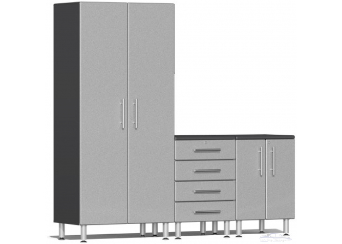 Silver Modular 3 Piece Cabinets