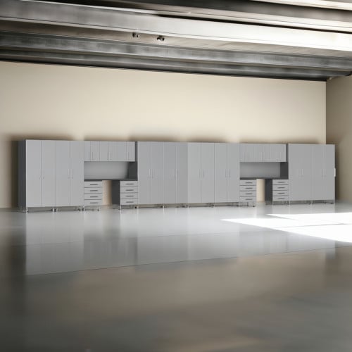 Silver Modular 20 Piece Set of Garage Cabinets