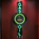 Polly Gas Parrot Gas & Oil Vertical Neon Clock Sign - 26" x 72"