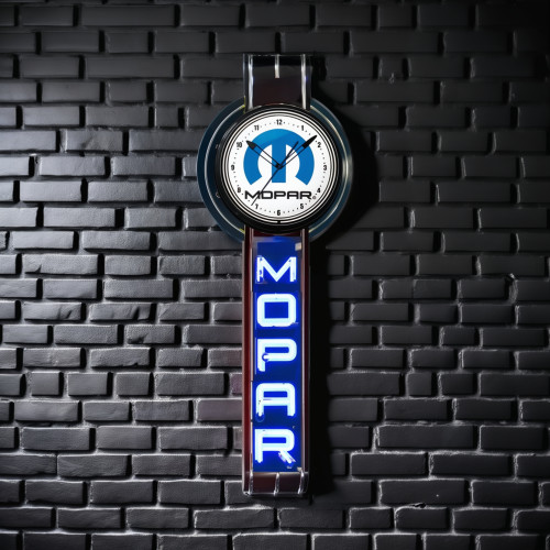 72" Tall Mopar Clock and Mopar Neon Sign
