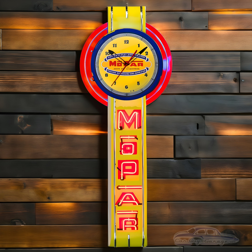 72" Tall Yellow Mopar Clock and Mopar Neon Sign 72" Tall Yellow Mopar Clock and Mopar Neon Sign