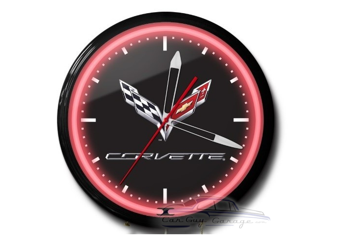 Neon Corvette Clock