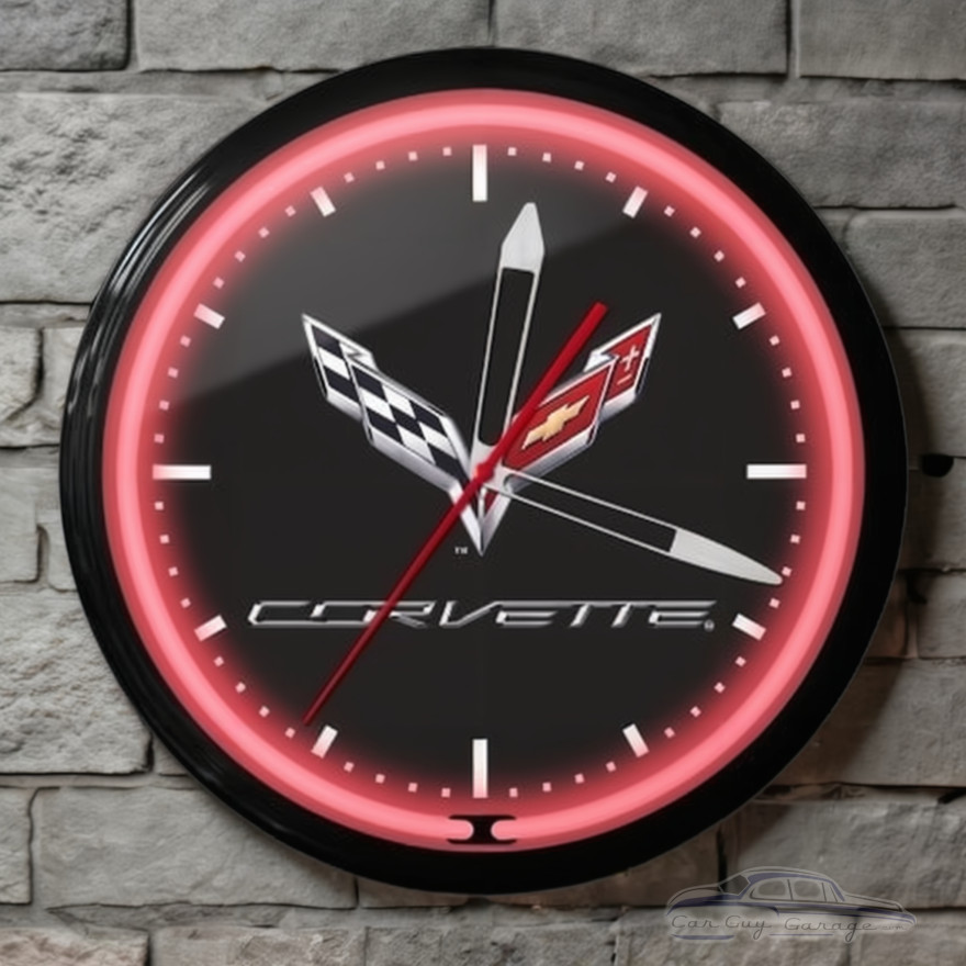 Neon Corvette Clock Neon Corvette Clock