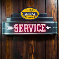 United Motors Service Neon Sign - 48" x 24"