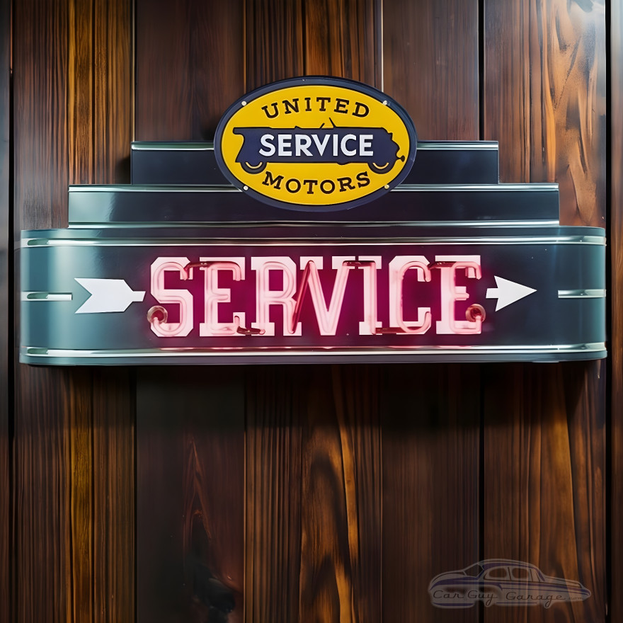 48" wide United Motors Service Neon Sign 48" wide United Motors Service Neon Sign