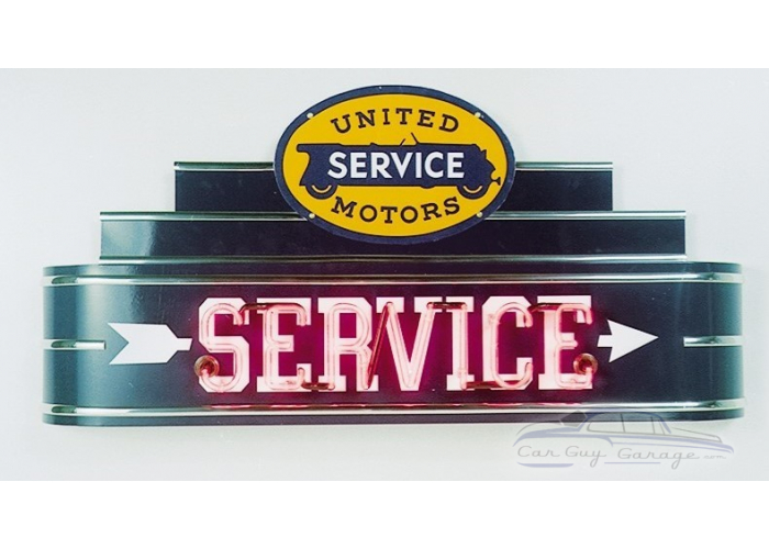 48" wide United Motors Service Neon Sign