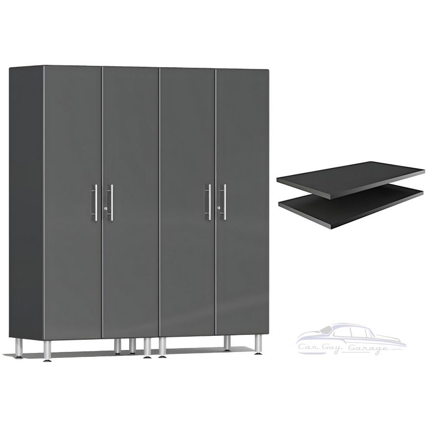 Grey Modular 2 Closet Cabinets with 2 extra Shelves Grey Modular 2 Closet Cabinets with 2 extra Shelves