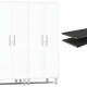 White Modular 2 Closet Cabinets and 2 extra shelves White Modular 2 Closet Cabinets and 2 extra shelves