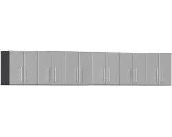Silver Modular 6 Piece Wall Cabinet Set
