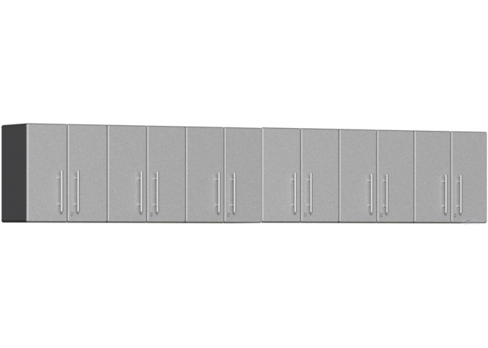 Stardust Silver Metallic MDF 6-Piece Wall Cabinet Set