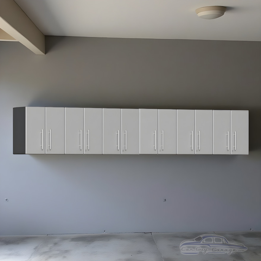 Silver Modular 6-Piece Garage Wall Cabinet Set, Locking, 24x14 in