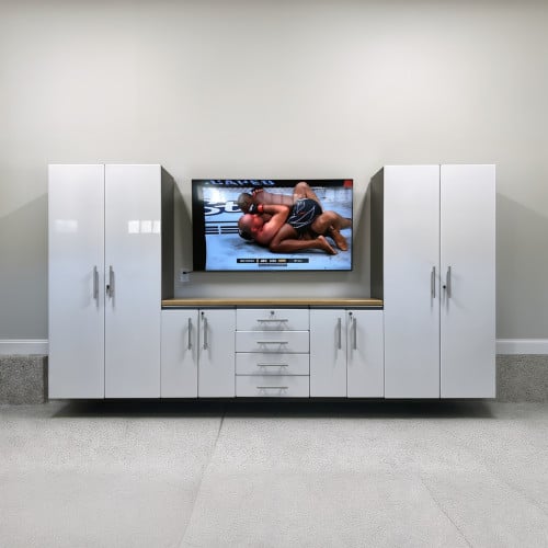 Silver Modular 6 Piece Set of Garage Cabinets