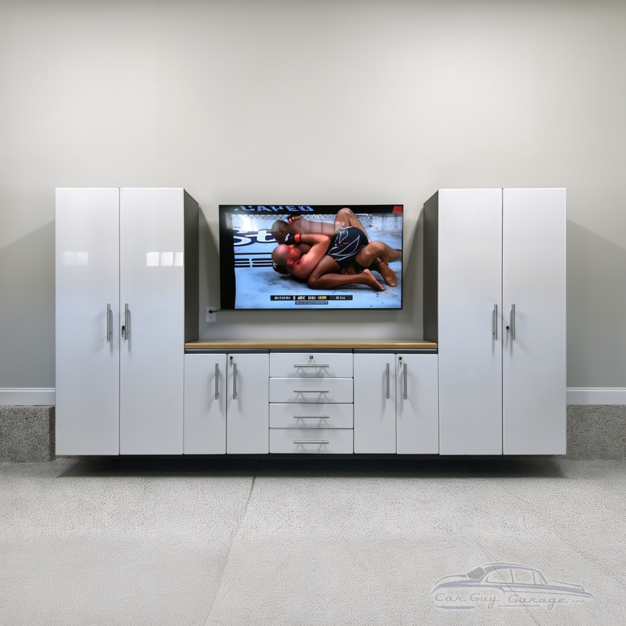 Silver Modular 6 Piece Set of Garage Cabinets Silver Modular 6 Piece Set of Garage Cabinets