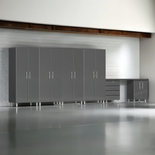 Grey Modular 7 Piece Set of Garage Cabinets