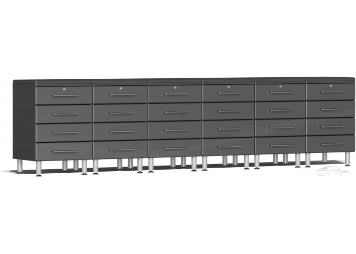 Graphite Grey Wood 8-Piece Dual Workstation Kit