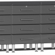 Grey Modular 8 Piece Dual Workstation Kit