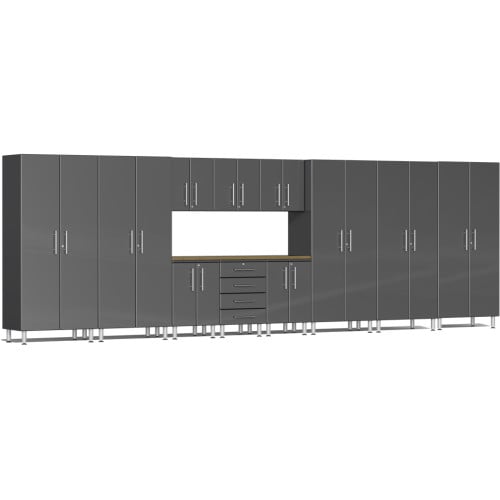 Grey Modular 12 Piece Set of Garage Cabinets